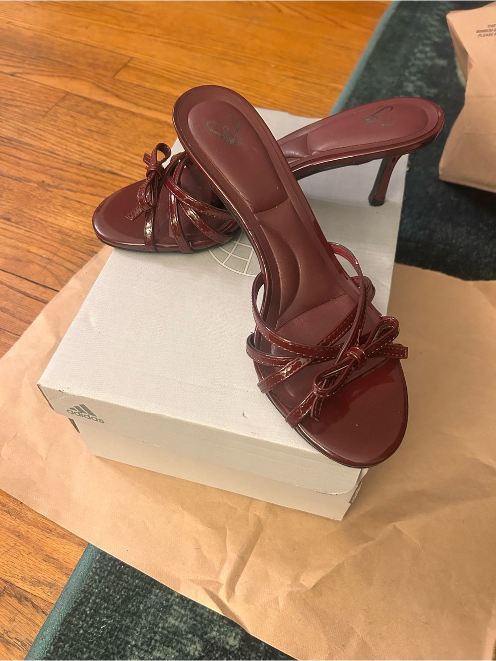 Women’s Patent Strappy Heel Mule